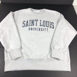 Champion Reverse Weave St Louis Billikens Sweatshirt Adult Medium Grey Crewneck
